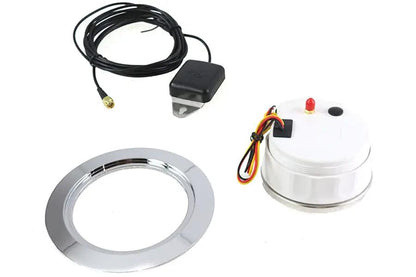 V-Twin 85mm GPS Speedometer Kit for Harley Davidson FLHR - 12V Power, Visible External Antenna by V-Twin