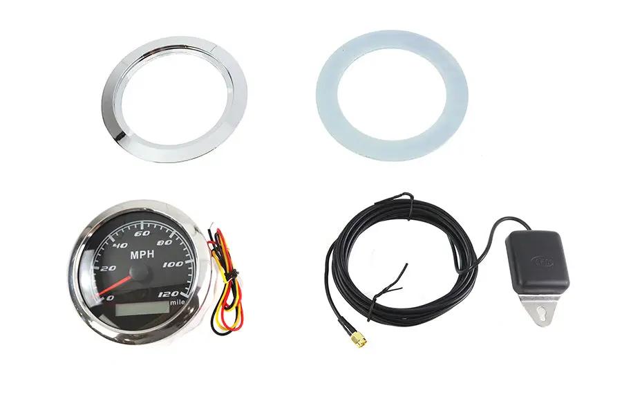 V-Twin 85mm GPS Speedometer Kit for Harley Davidson FLH (1956-1965) by V-Twin