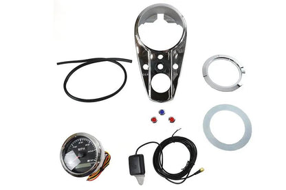 V-Twin 85mm GPS Speedometer Kit for Harley Davidson FL Models by V-Twin
