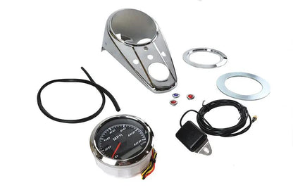 V-Twin 85mm GPS Speedometer Kit for Harley Davidson FL Models by V-Twin