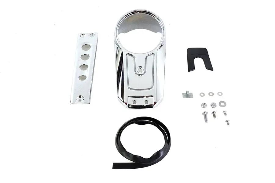 V-Twin Chrome Dash Panel Kit for Harley Davidson FLDE and FLHC Models by V-Twin