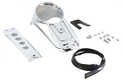 V-Twin Chrome Dash Panel Kit for Harley Davidson FLDE and FLHC Models by V-Twin