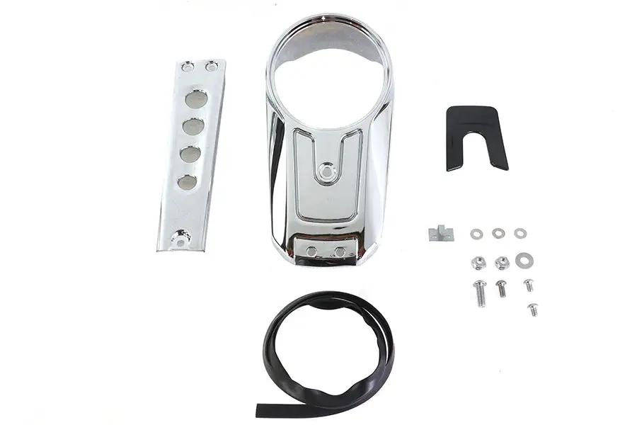 V-Twin Chrome Dash Panel Kit for Harley Davidson FLDE and FLHC Models by V-Twin