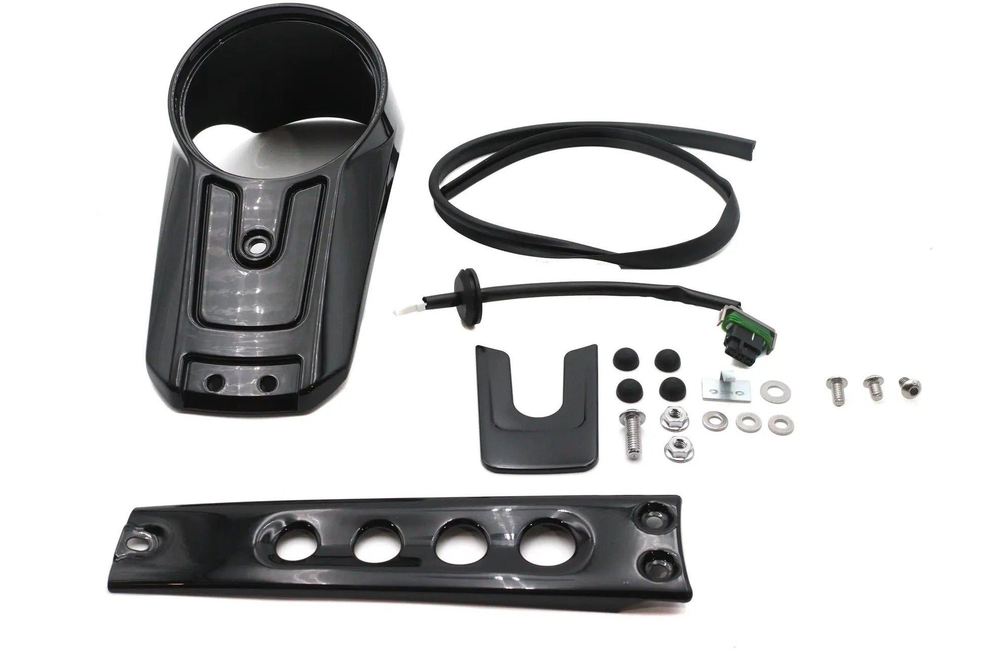 V-Twin Dash Panel Kit Black for Harley Davidson FLDE and FLHC Models Part 78881B by V-Twin
