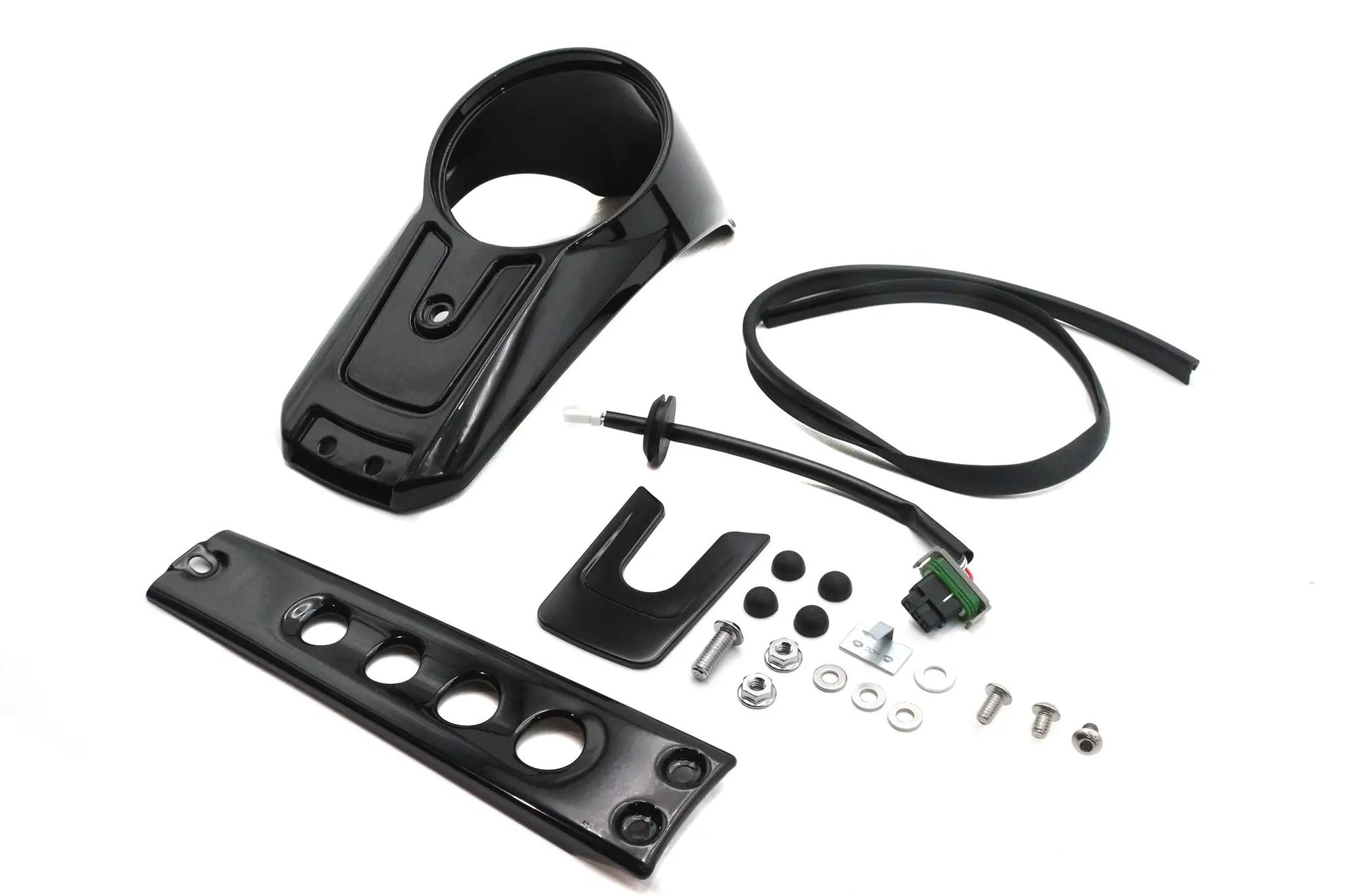 V-Twin Dash Panel Kit Black for Harley Davidson FLDE and FLHC Models Part 78881B by V-Twin