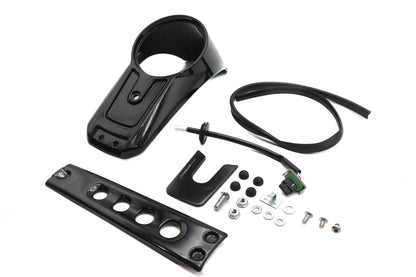 V-Twin Dash Panel Kit Black for Harley Davidson FLDE and FLHC Models Part 78881B by V-Twin