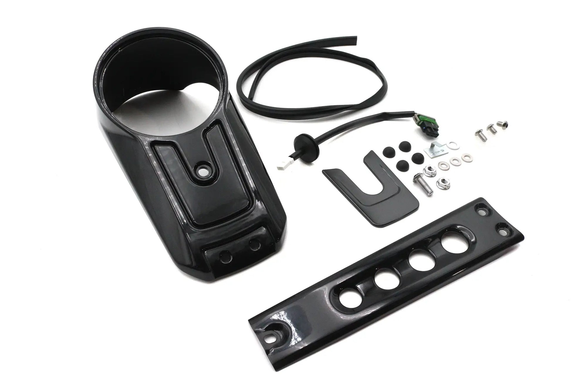 V-Twin Dash Panel Kit Black for Harley Davidson FLDE and FLHC Models Part 78881B by V-Twin