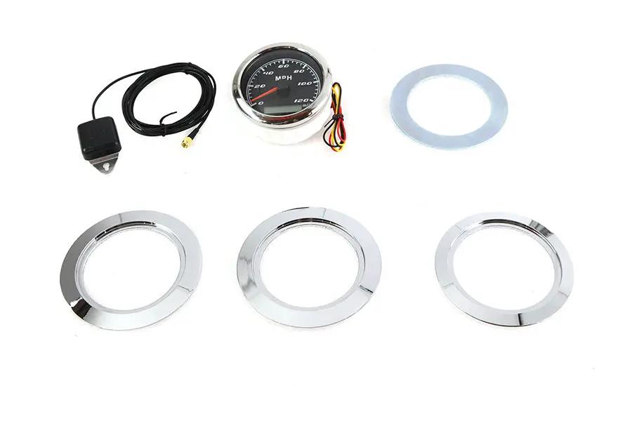V-Twin 85mm GPS Speedometer Kit for Harley Davidson FL Models by V-Twin