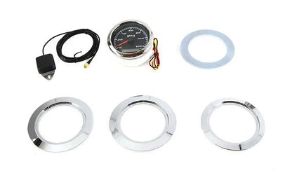 V-Twin 85mm GPS Speedometer Kit for Harley Davidson FL Models by V-Twin