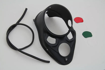 V-Twin Black Skull Dash Panel with Red Lens for 1937 Harley Davidson EL, UL, WL by V-Twin