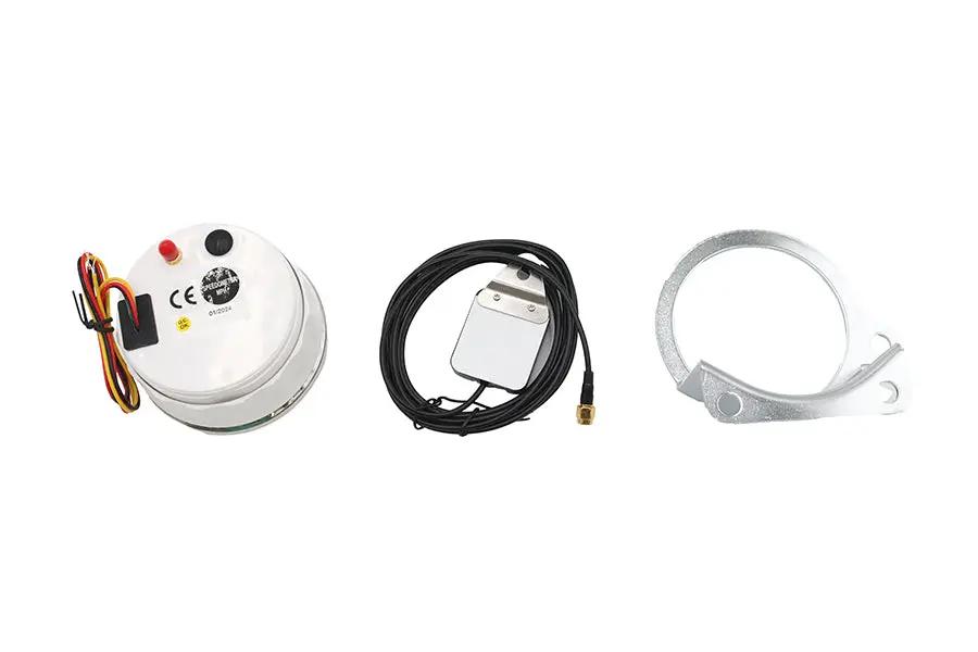 V-Twin 85mm GPS Speedometer Kit with Chrome Handlebar Riser Mount for Harley Davidson XL and FL Models by V-Twin
