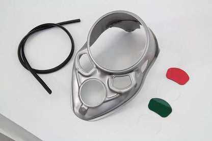 V-Twin Raw Skull Dash Panel with Red Lens for 1937 Harley Davidson EL, UL, WL by V-Twin