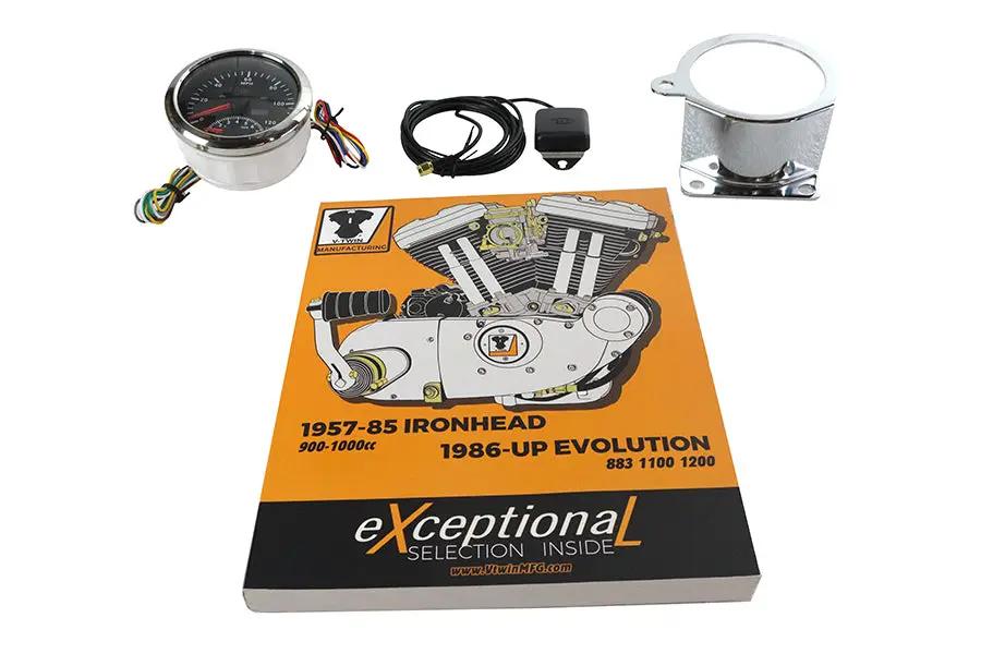 V-Twin 85mm Speedometer and Tachometer Combo Gauge Kit for Harley Davidson XL (1957-1966) by V-Twin