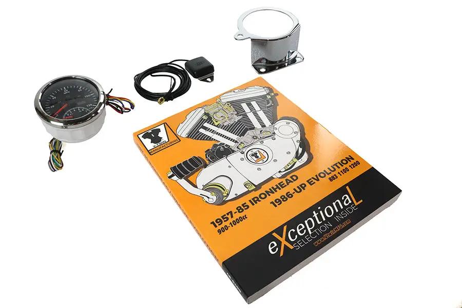 V-Twin 85mm Speedometer and Tachometer Combo Gauge Kit for Harley Davidson XL (1957-1966) by V-Twin