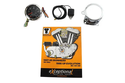 V-Twin 85mm Speedometer and Tachometer Combo Gauge Kit for Harley Davidson XL (1957-1966) by V-Twin