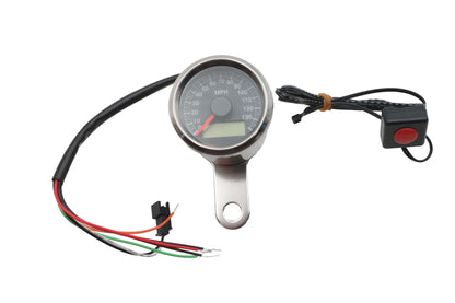 Ultima 57-337 48mm Electronic Speedometer with Black Face for Harley Davidson by Ultima