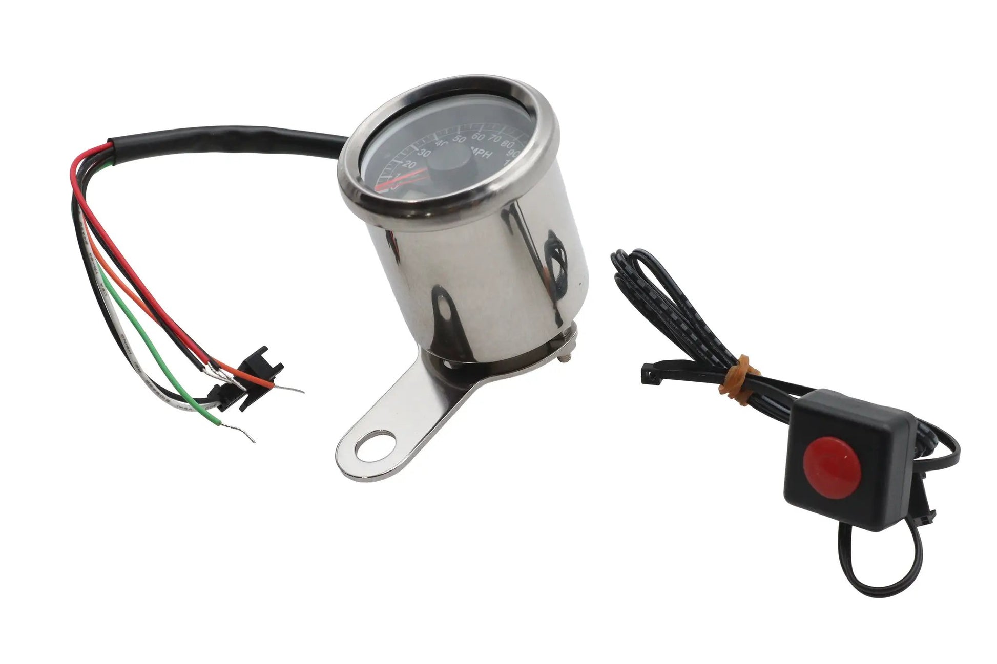 Ultima 57-337 48mm Electronic Speedometer with Black Face for Harley Davidson by Ultima