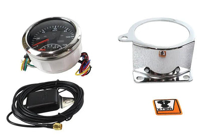 V-Twin 85mm Tachometer and Speedometer Gauge Kit for Harley Davidson FL (1960-1969) by V-Twin