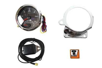 V-Twin 85mm Tachometer and Speedometer Gauge Kit for Harley Davidson FL (1960-1969) by V-Twin