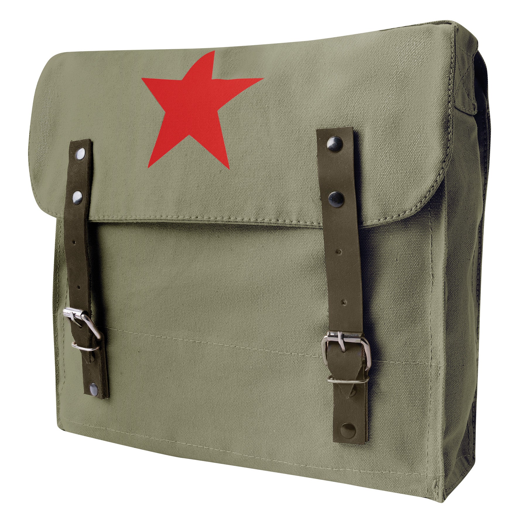 Rothco Canvas Classic Bag with Medic Star in Vintage Olive Drab - Durable 12.5 x 11 x 3 Inch Messenger Bag