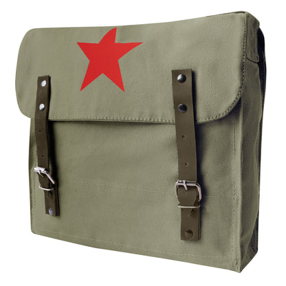 Rothco Canvas Classic Bag with Medic Star in Vintage Olive Drab - Durable 12.5 x 11 x 3 Inch Messenger Bag