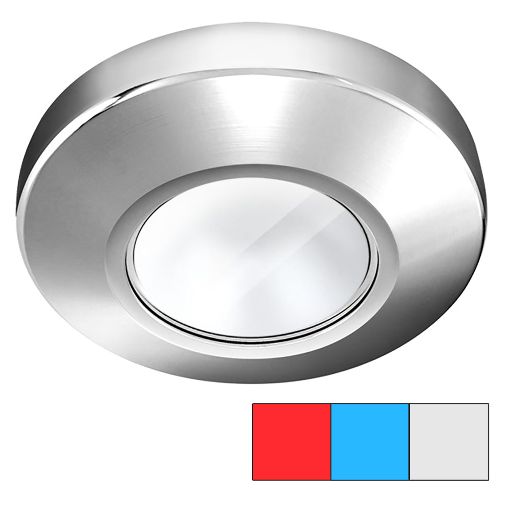 I2Systems Profile P1120 Tri-Light Surface Light - Red, White & Blue with Chrome Finish