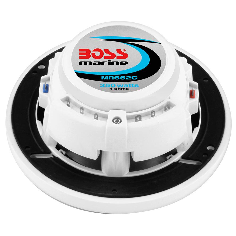 Boss Audio MR652C 6.5-inch Marine Speakers - White, 350W Power Handling