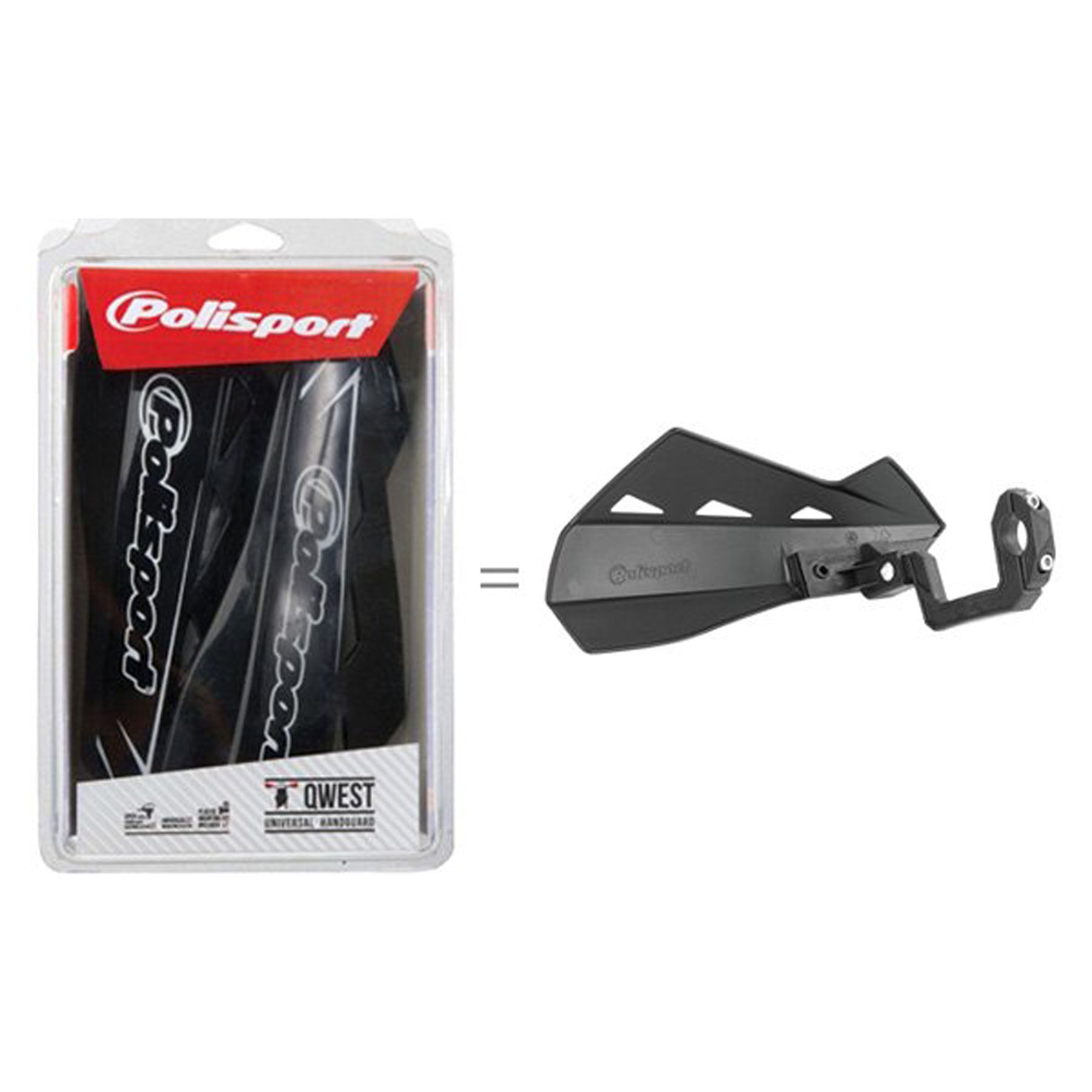 Polisport Qwest Handguard with Mount - Yellow RM01 by Polisport (Part Number 8304200033)