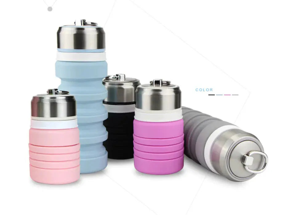 Collapsible Silicone Water Bottle and Cup Atticus Goods