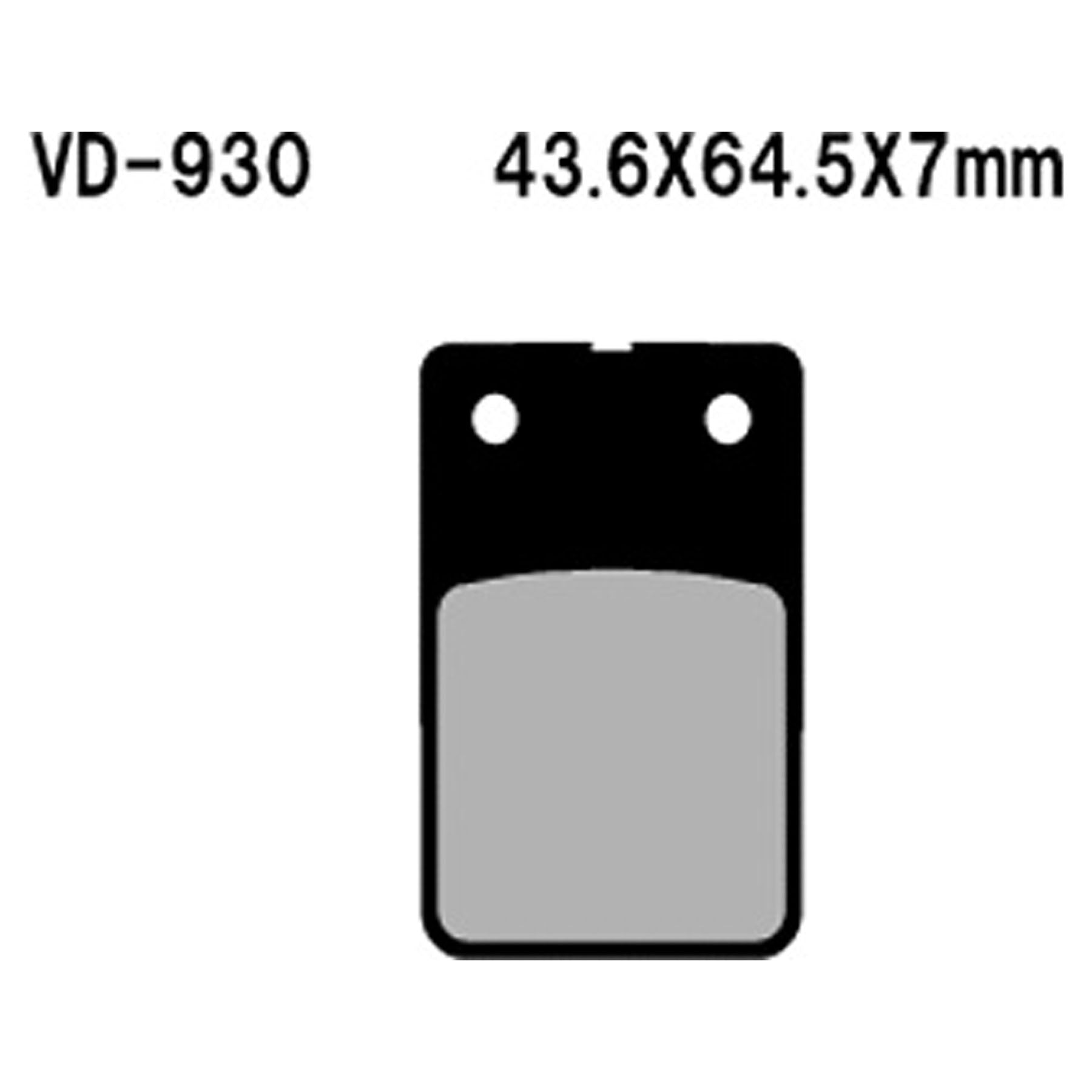 VESRAH Semi-Metallic Brake Pads VD-930 for Reliable Stopping Power