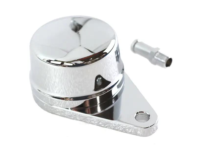 Wyatt Gatling Billet Crankcase Breather Chrome with 1/8 Inch NPT Fittings by Wyatt Gatling