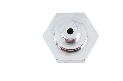 Wyatt Gatling Nugget Oil Gauge Fitting for Harley Davidson FL - Chrome Finish