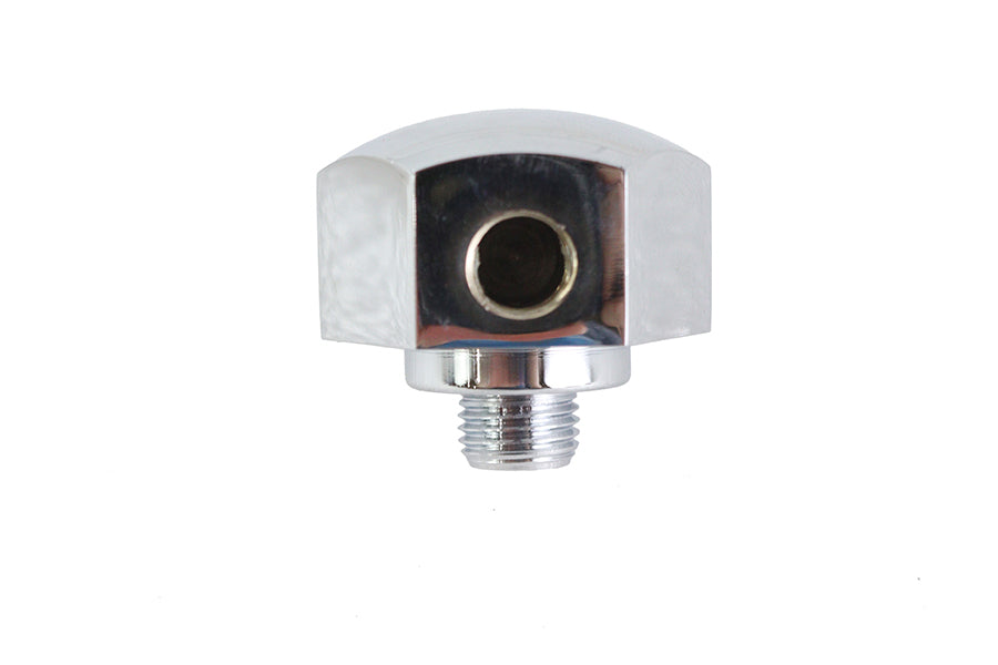 Wyatt Gatling Nugget Oil Gauge Fitting for Harley Davidson FL - Chrome Finish