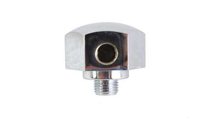 Wyatt Gatling Nugget Oil Gauge Fitting for Harley Davidson FL - Chrome Finish