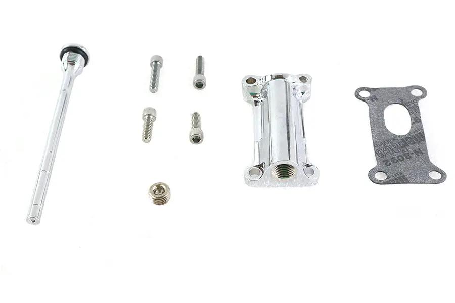 V-Twin Radium Chrome Oil Filler Kit for Harley Davidson FLT and FLHT Models by V-Twin