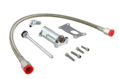 V-Twin Radium Chrome Oil Filler Kit for Harley Davidson FLHT and FLHR Models by V-Twin