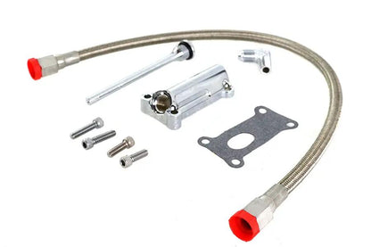 V-Twin Radium Chrome Oil Filler Kit for Harley Davidson FLHT and FLHR Models by V-Twin