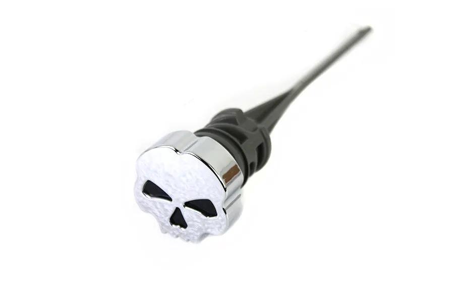 V-Twin Chrome Skull Style Oil Tank Dipstick for Harley Davidson FXST & FLST (Part #63867) by V-Twin