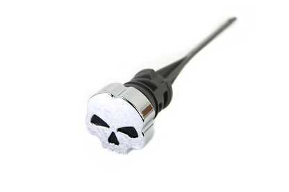 V-Twin Chrome Skull Style Oil Tank Dipstick for Harley Davidson FXST & FLST (Part #63867) by V-Twin