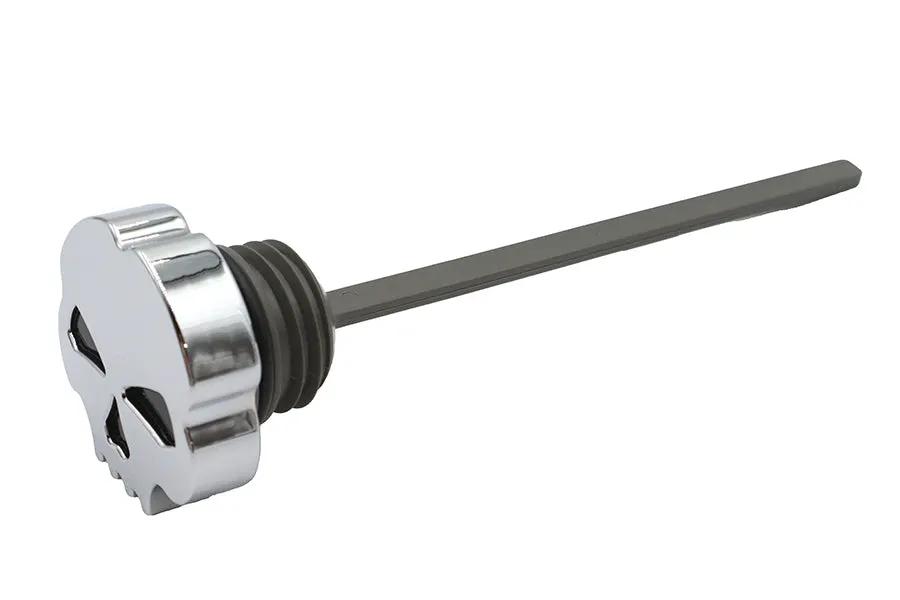 V-Twin Chrome Skull Style Oil Tank Dipstick for Harley Davidson FLT (Part #63867) by V-Twin