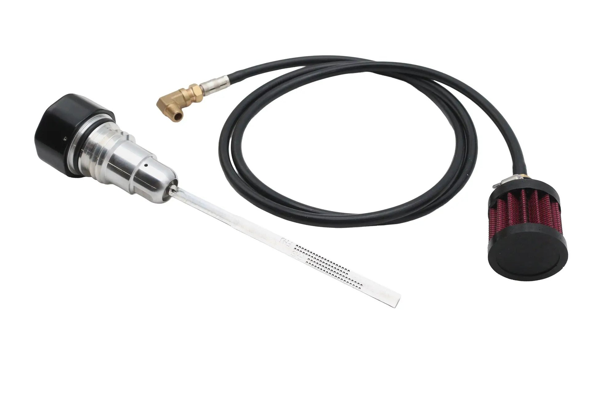 V-Twin Black Oil Tank Vented Dipstick with Cap for Harley Davidson FXD Models by V-Twin