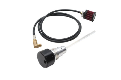 V-Twin Black Oil Tank Vented Dipstick with Cap for Harley Davidson FXD Models by V-Twin