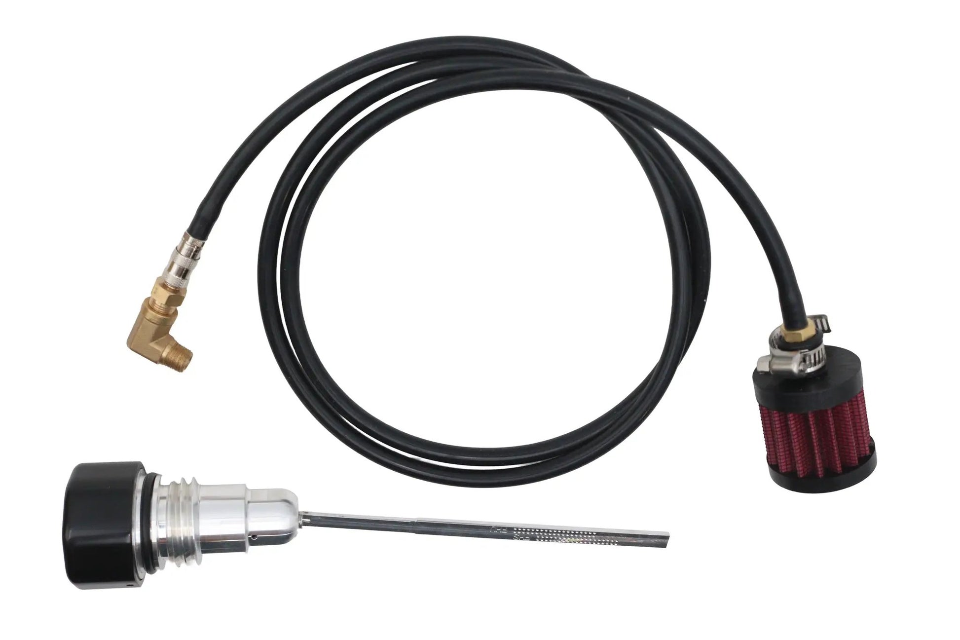V-Twin Black Oil Tank Vented Dipstick with Cap for Harley Davidson FXD Models by V-Twin