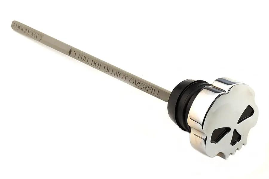 Wyatt Gatling 78277 Chrome Skull Style Oil Tank Dipstick for Harley Davidson FLT by Wyatt Gatling