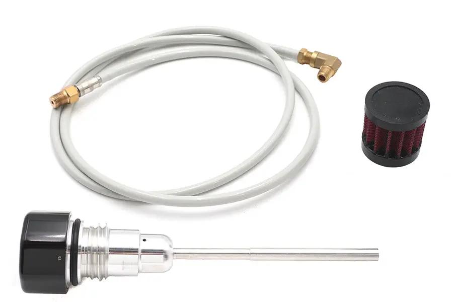 V-Twin Oil Tank Vented Dipstick Black for Harley Davidson FLT Models Part #78834B by V-Twin