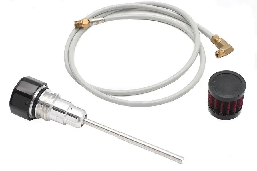 V-Twin Oil Tank Vented Dipstick Black for Harley Davidson FLT Models Part #78834B by V-Twin