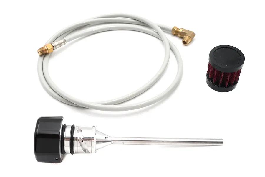 V-Twin M8 Vented Dipstick Black for Harley Davidson FXST Models by V-Twin
