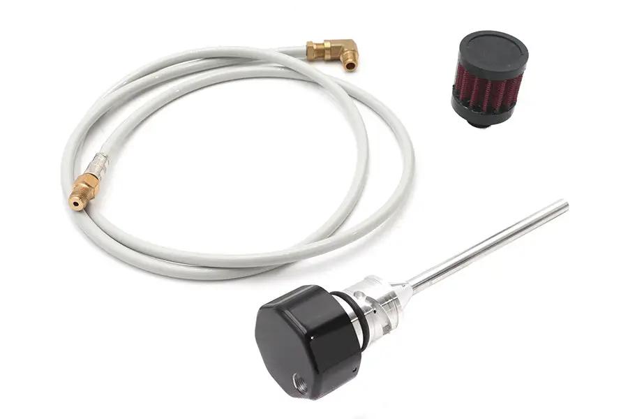 V-Twin M8 Vented Dipstick Black for Harley Davidson FXST Models by V-Twin