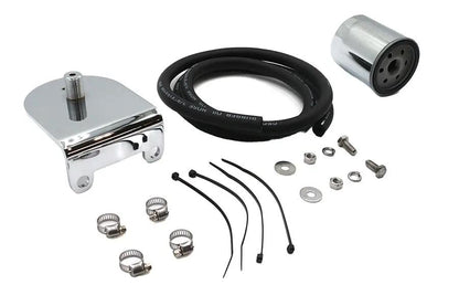 Wyatt Gatling Pura Flow Oil Filter Kit Chrome for Harley Davidson Big Twins by Wyatt Gatling
