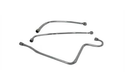 V-Twin Chrome Oil Line Set for Harley Davidson FL Models - Part #50205 by V-Twin